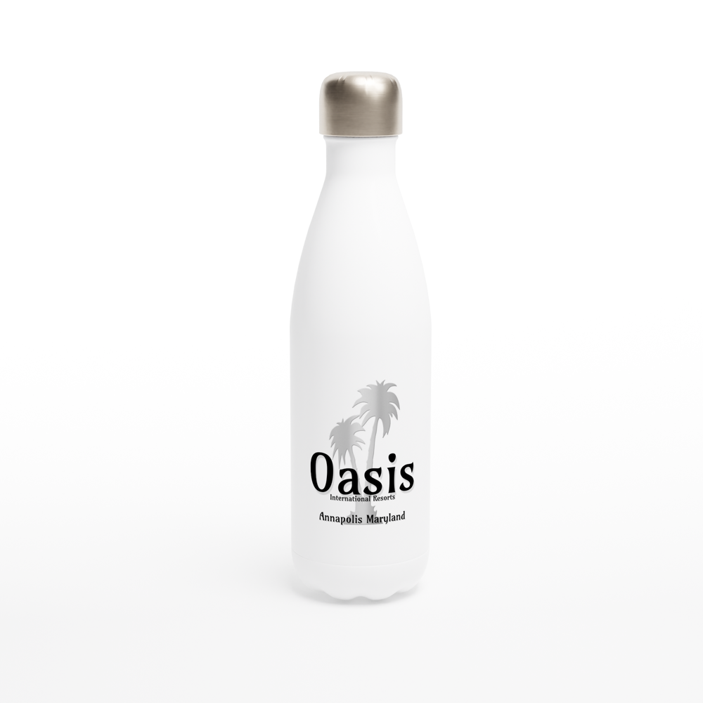 Oasis International Resorts White 17oz Stainless Steel Water Bottle