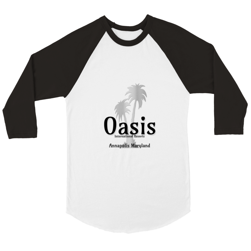 Oasis International Resorts Unisex 3/4 sleeve Raglan T-shirt